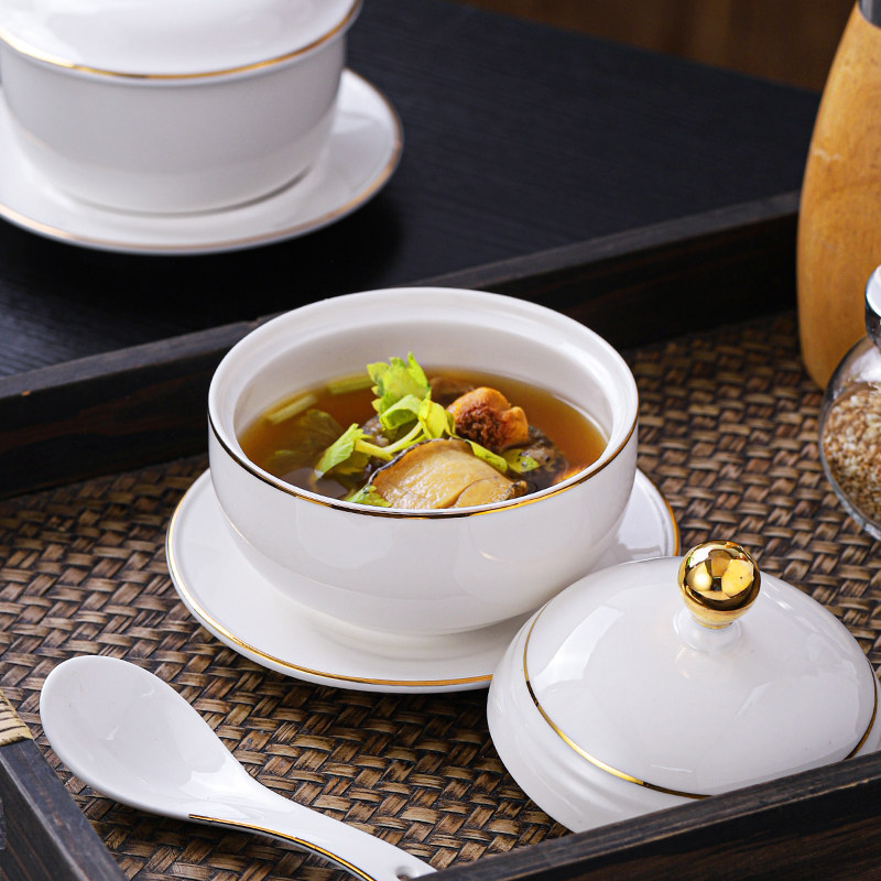 酒店餐具炖盅点心碗美容院养生粥碗银耳汤盅燕窝甜品碗金边糖水盅,淘宝优惠券,粉丝福利购,淘宝优惠卷