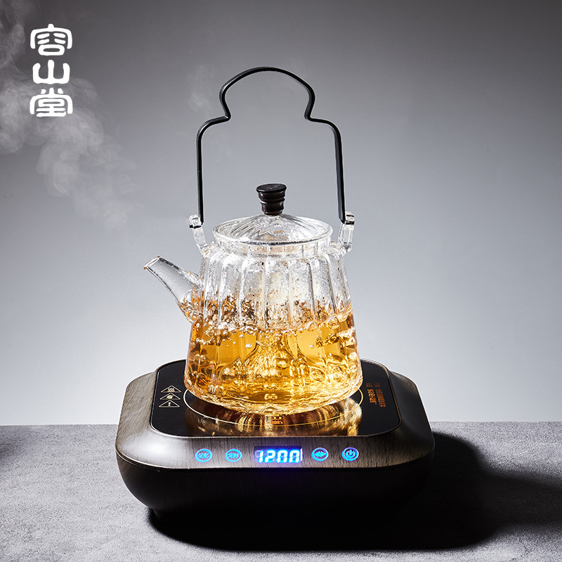 容山堂铁把玻璃煮茶器耐热烧水壶 容山堂茶壶