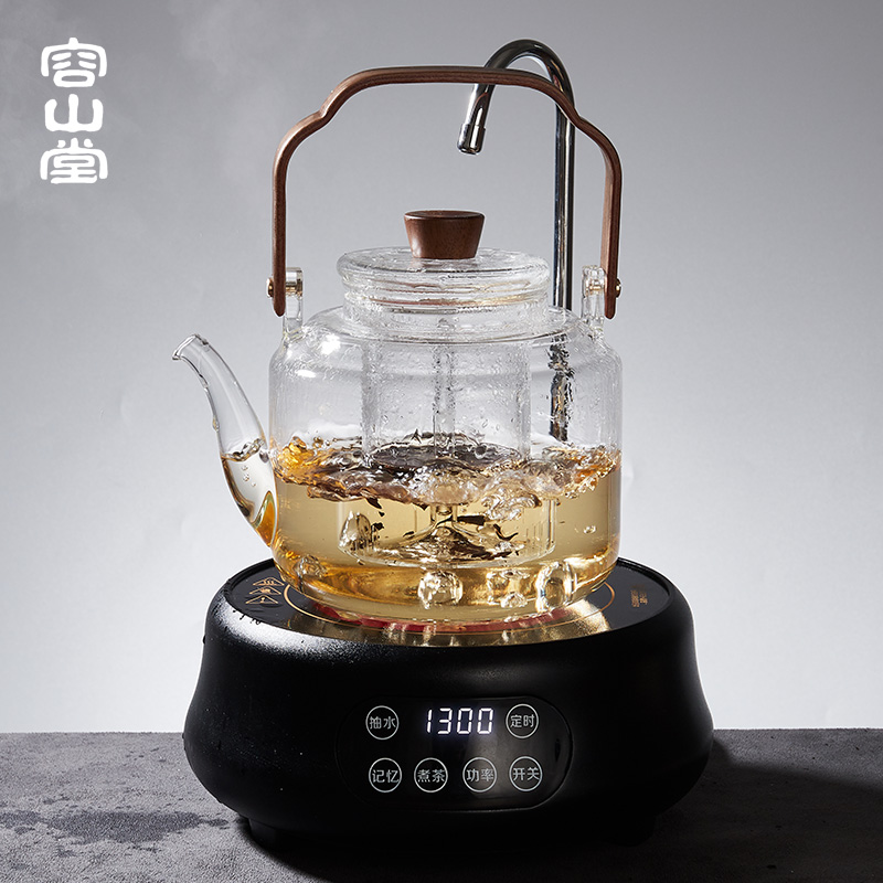 容山堂玻璃煮茶壶泡茶壶专用电陶炉套装提梁壶养生壶新款煮茶器 - 图3