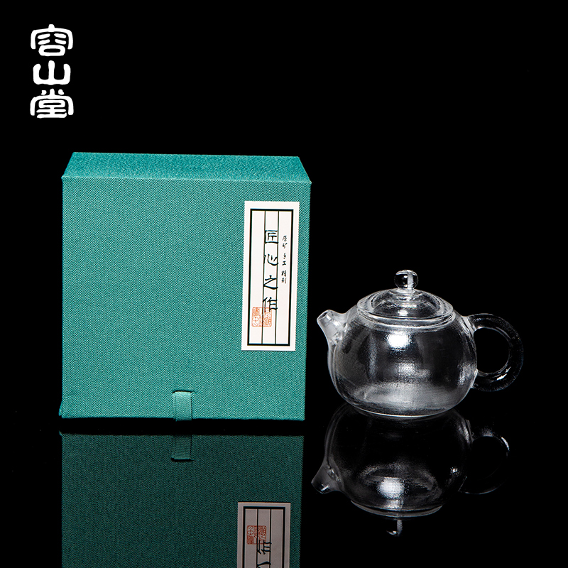 容山堂原矿水晶泡茶壶家用小茶壶功夫茶壶耐热玻璃水壶仿紫砂壶