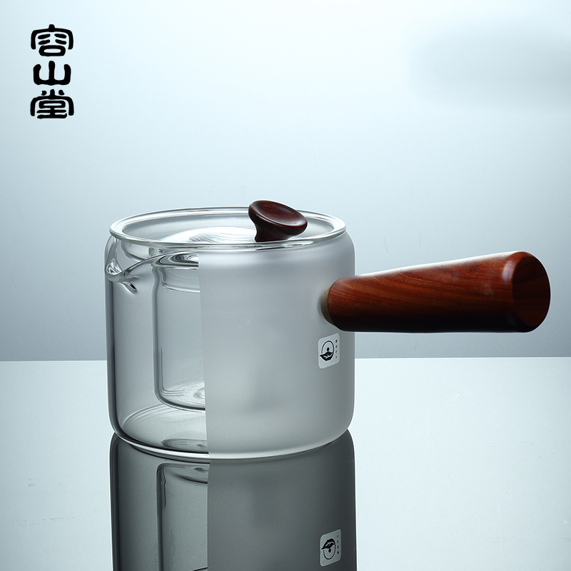 容山堂茗德 电陶炉茶炉 陶瓷玻璃煮茶器 烧水壶 花茶带茶漏茶具