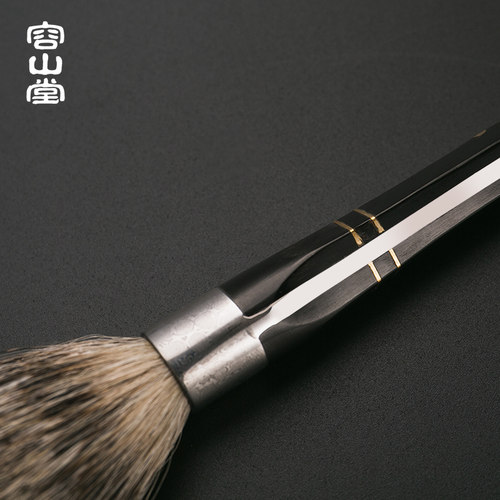 容山堂茗扬獾毛养壶笔仿黑牛角茶刷壶刷茶道零配六君子配件 - 图2