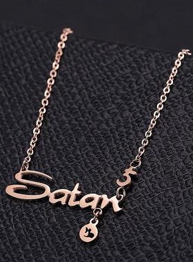 守护神钛钢镀金十二星座项链