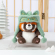 Sanxingdui Bronze Beast Hat Panda Doll Plush Toy Palm Treasure Doll Travel Souvenir Souvenir