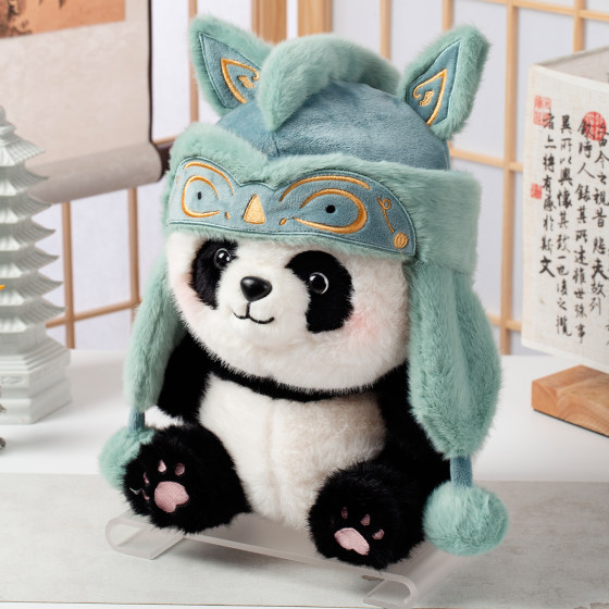 Sanxingdui Bronze Beast Hat Panda Doll Chengdu Travel Souvenir Cultural and Creative Doll Children's Plush Toy