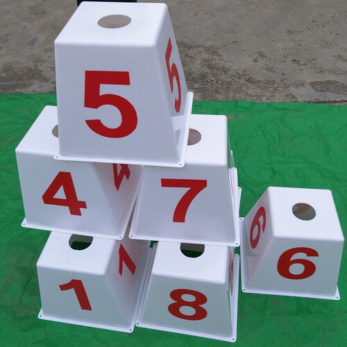 分道牌  道次蹲田径道次牌 30厘米高四方形 1-8号分道牌 分道桶 - 图1