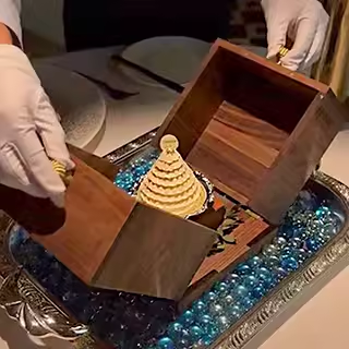 高档餐厅法式甜品木盒西餐厅创意分子料理盒点心盘精致下午茶餐具,淘宝优惠券,粉丝福利购,淘宝优惠卷