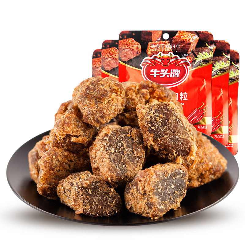 牛头牌香烤牛肉粒30g*香辣牛肉干 牛头牌旗舰牛肉类