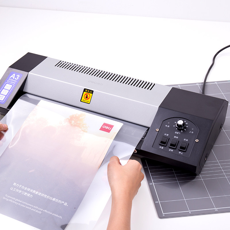 得力3890/3895过塑机 a3/a4办公家用相片小型冷热裱覆膜机3寸5寸6寸7寸8寸塑封机铁壳照片过塑_虎窝淘