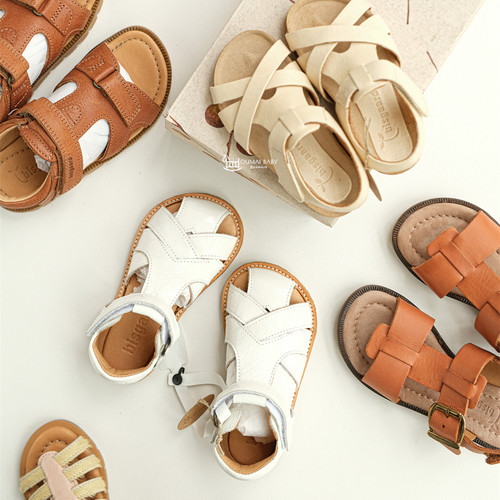 丹麦Bisgaard新款婴幼儿宝宝男女童夏季包头凉鞋牛筋底防滑皮鞋5Z - 图1