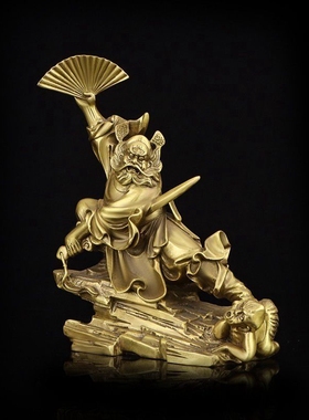 铜钟馗神像摆件门神天师钟馗铜像