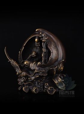 铜寿中寿老寿星摆件寿桃祝寿礼品