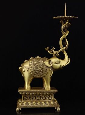 铜烛台摆件一对蜡烛台婚庆装饰品