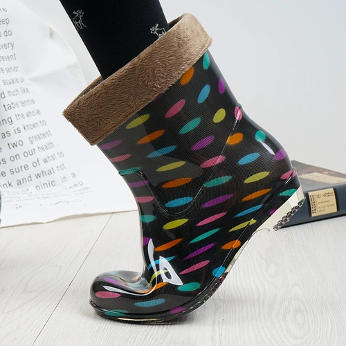 Летняя флисовая обувь, модные нескользящие удерживающие тепло износостойкие сапоги, средней длины