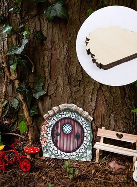 庭院树林创意精灵门童话门木制工艺品摆件 家居桌面木质装饰品