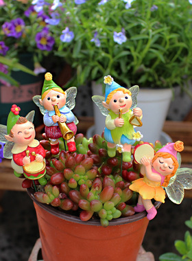 户外创意音乐精灵地插树脂工艺品