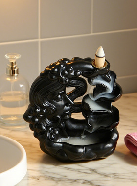 新品家居装饰摆件树脂月亮女神倒流香玄关客厅卧室高档装饰品