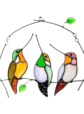 家居装饰挂件小鸟窗户摆件