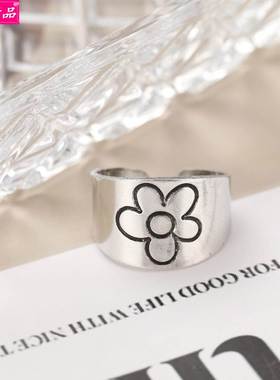 Simple style rings Retro Small fresh flower Knuckle ring戒指
