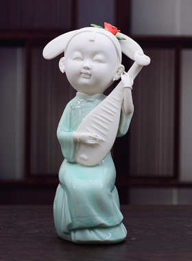 陶瓷仕女摆件明清古典人物美女