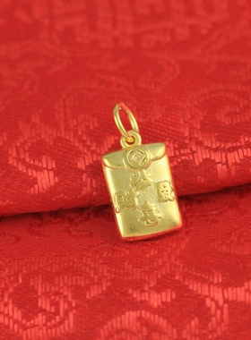 diy仿真恭喜发财金饭碗小吊坠