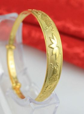 仿黄金复古手镯送妈妈礼物结婚