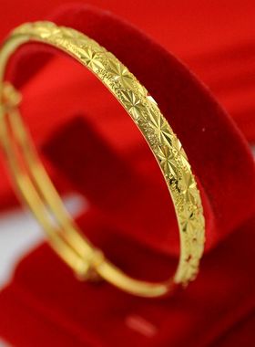 首饰简约越南沙金婚庆女孩手镯