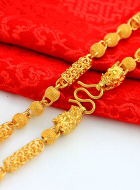 首饰越南24k欧币黄金色男士项链