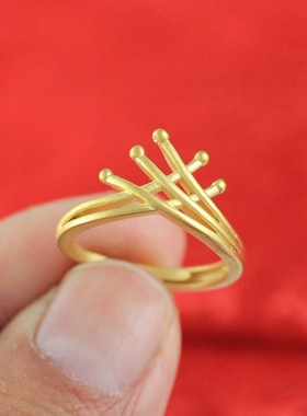 金满多女性黄铜皇冠开口