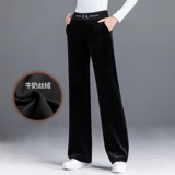 Флисовые зимние черные цветные элитные бархатные штаны, 2021 года, увеличенная толщина, высокая талия