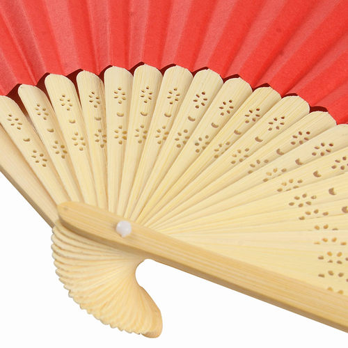diy空白纸扇彩色纸扇儿童手绘折扇绘画小凉扇手工diy涂鸦扇子 - 图1