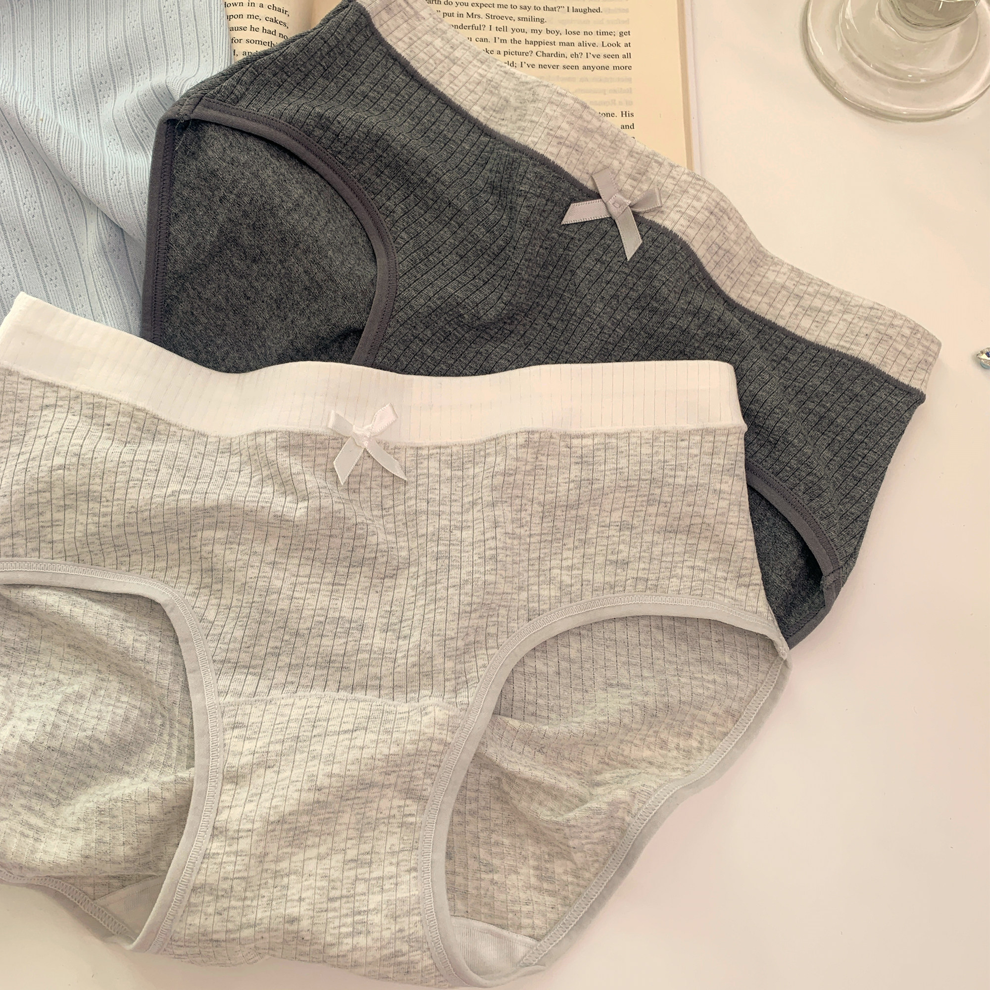 森日和叶复古撞色内裤女生纯棉裆2026新款螺纹简约舒适女士三角裤,淘宝优惠券,粉丝福利购,淘宝优惠卷