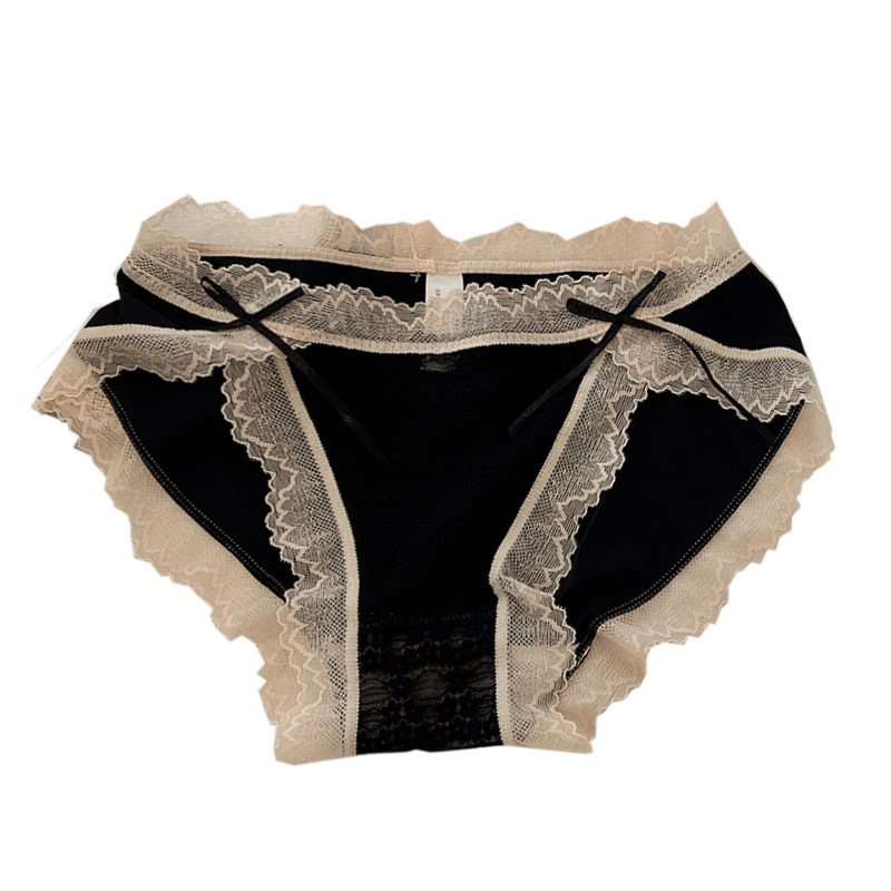 森日和叶纯欲风蕾丝边纯棉裆2025新款内裤女性感高开叉女士三角裤,淘宝优惠券,粉丝福利购,淘宝优惠卷