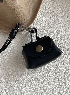 复古皮质零钱包可爱项链