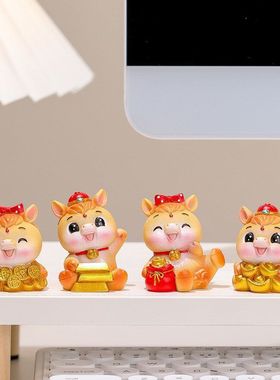 马年生肖吉祥物可爱国潮马公仔创意家居客厅办公桌装饰品礼品摆件