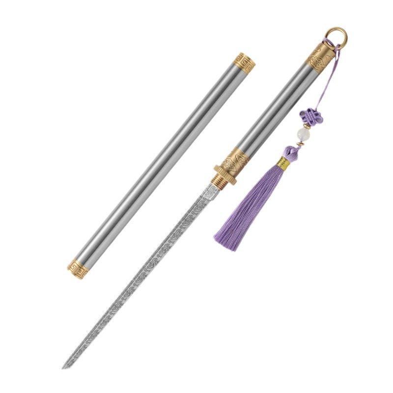 悟空棒家用水果刀便携棍中刀随身管中刀高锰钢高硬度锋利户外小刀 - 图3