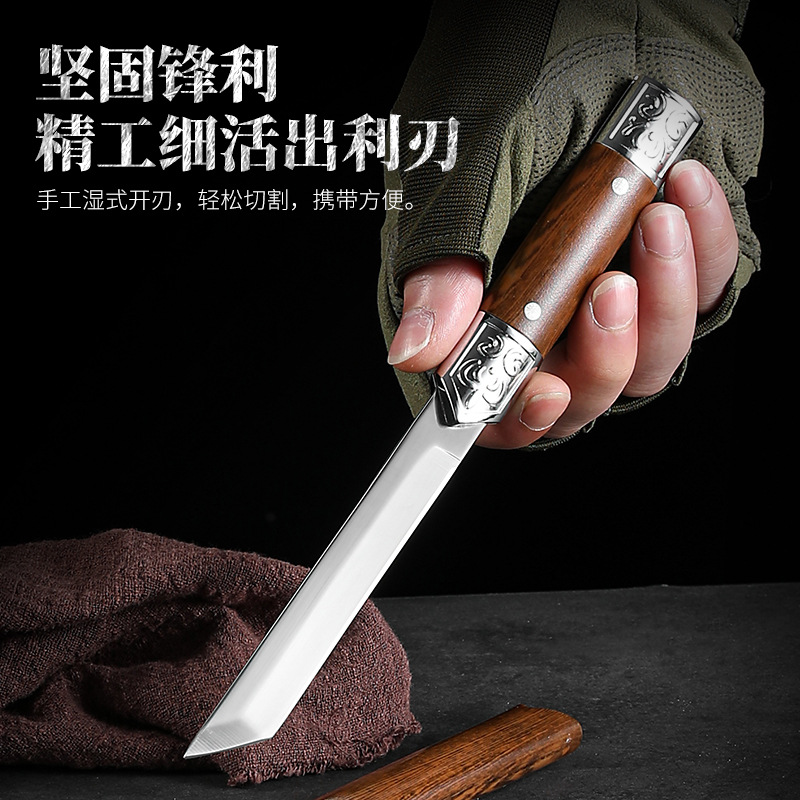 M390新款神笔小刀家用水果刀便携随身锋利高硬度户外小直刀高档刀 - 图0