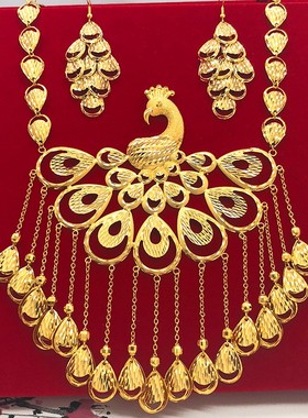 项链镀黄金新娘陪嫁饰品女