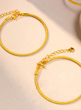 拉丝素圈编织纹手环小众设计手饰