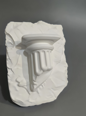 《断章爱奥尼》石膏浮雕桌面装饰扩香北欧风艺术橱窗陈列拍照道