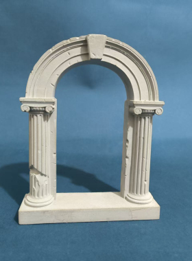 水泥艺术哥特式拱门桌面装饰摆件北欧风格鱼缸造景小众家居饰品