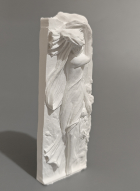 暮色石膏浮雕装饰画扩香桌面扩香摆件北欧风艺术ins浮雕画小众diy