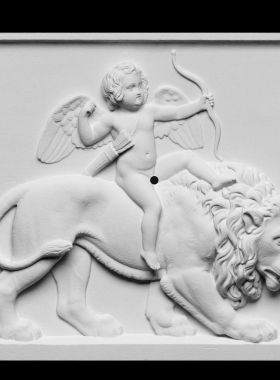 丘比特之箭石膏浮雕装饰画桌面摆件水泥手作立体浮雕鱼缸造景布景