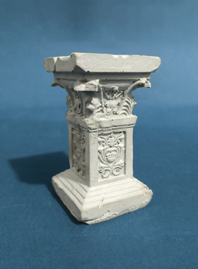 建筑废墟欧式罗马柱水泥混凝土鱼缸造景创意装饰水泥布景桌面摆件