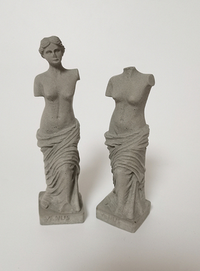 维纳斯女神水泥混凝土鱼缸造景创意装饰水泥布景北欧风桌面摆件