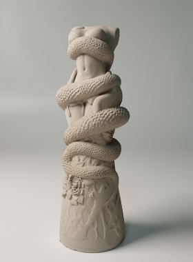 中式水泥柱家居装饰锥面艺术摆件鱼缸造景沉水玄关客厅书房装饰品