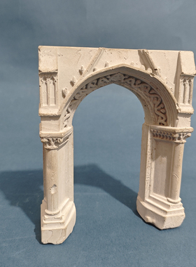 水泥艺术中世纪遗迹桌面装饰摆件北欧风格鱼缸造景小众家居饰品