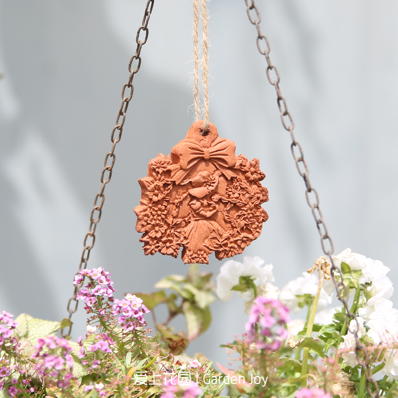 爱上花园红陶浮雕挂件红陶装饰牌红陶挂牌一口价 - 图0