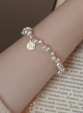 正品珍珠手链复古轻奢高级感