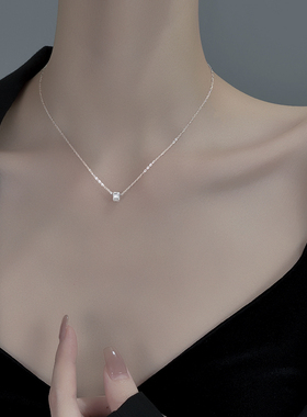 纯银项链女夏季轻奢小众设计感2021年新款潮简约百搭气质锁骨链